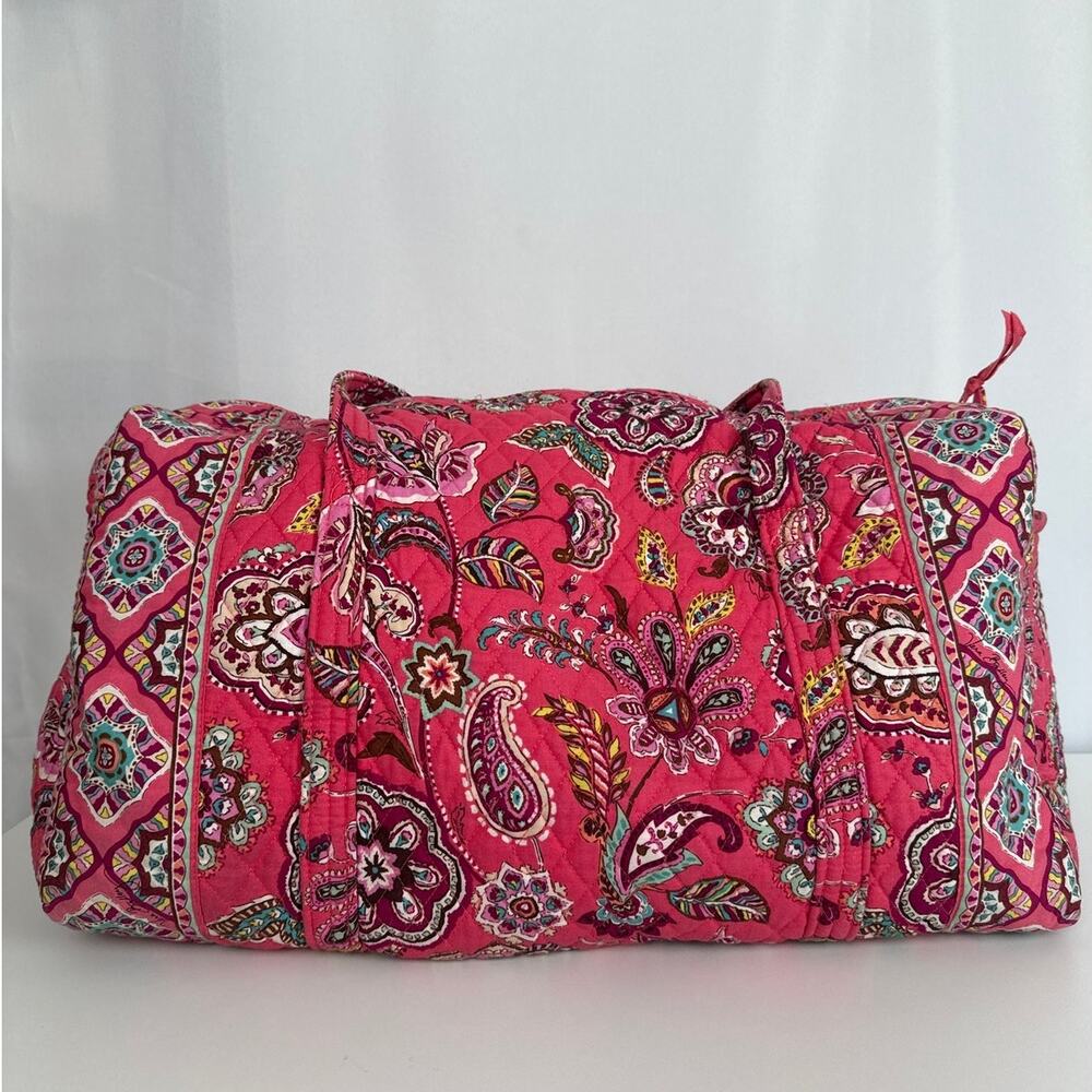 Vera Bradley Womens Large Traveler Duffel Bag Call Me Coral Paisley Boho